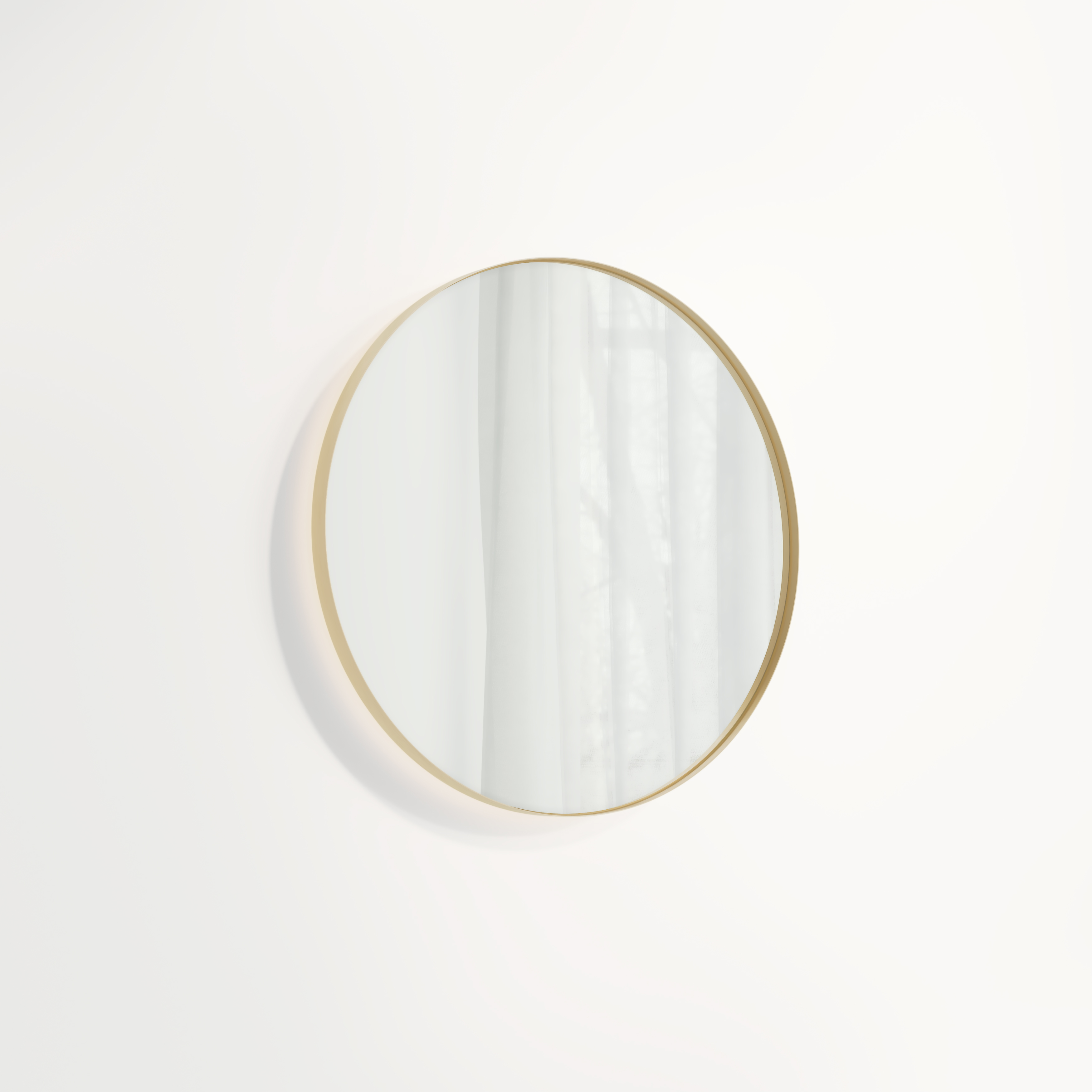Round Mirror LED 600mm - Brushed Brass