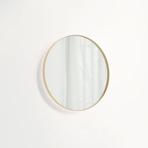 Round LED Mirror 600mm - Brushed Brass