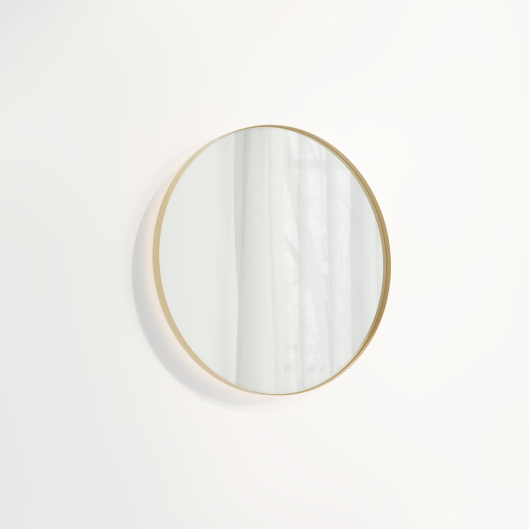 Round Mirror LED 600mm - Brushed Brass