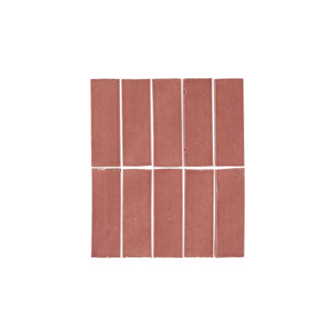 Rommani Handmade Zellige Rectangle Tile - Desert Rose