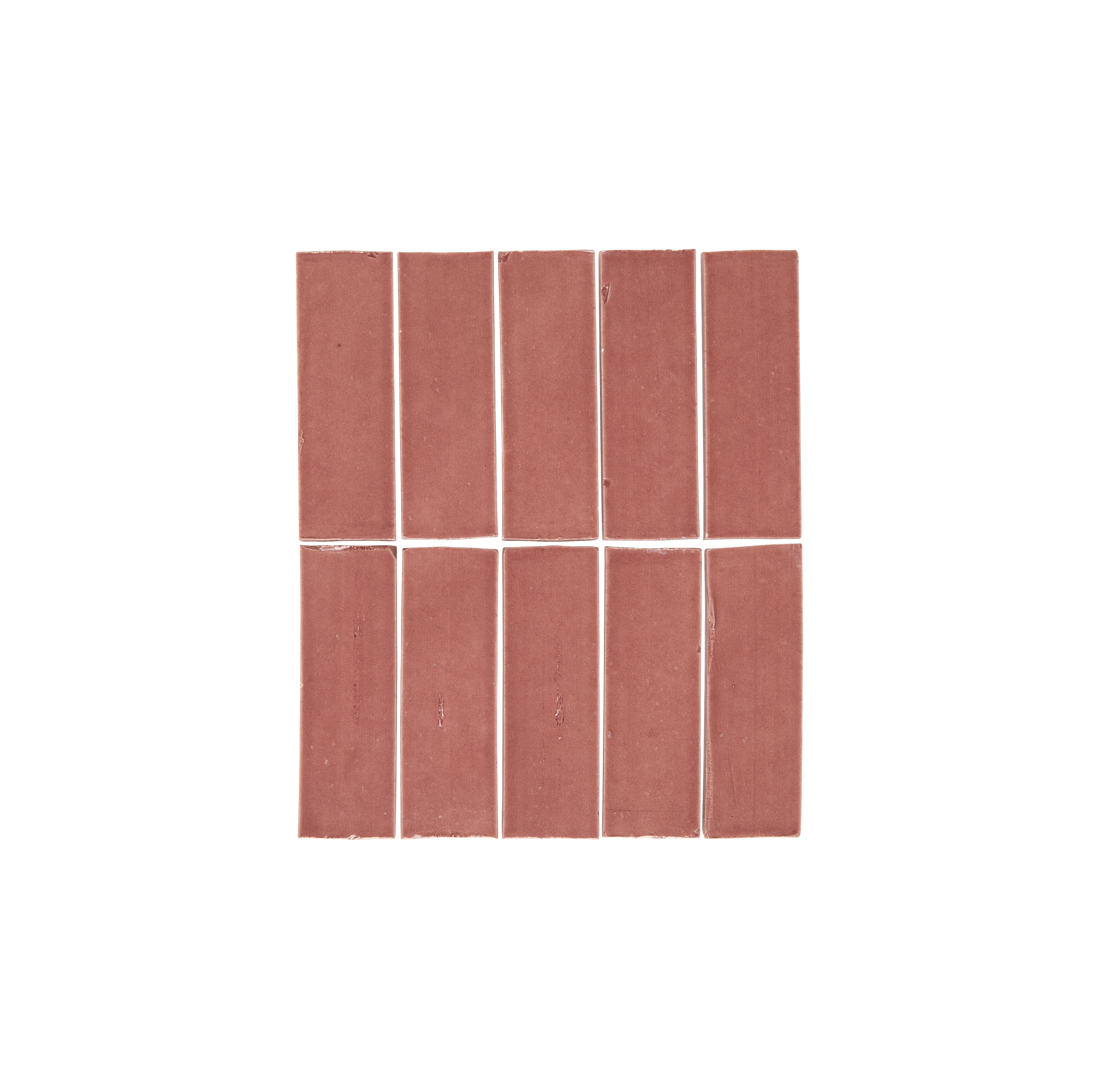 Rommani Handmade Zellige Rectangle Desert Rose