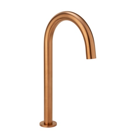 Sensor Gooseneck Bench Mounted Spout - Brushed Copper