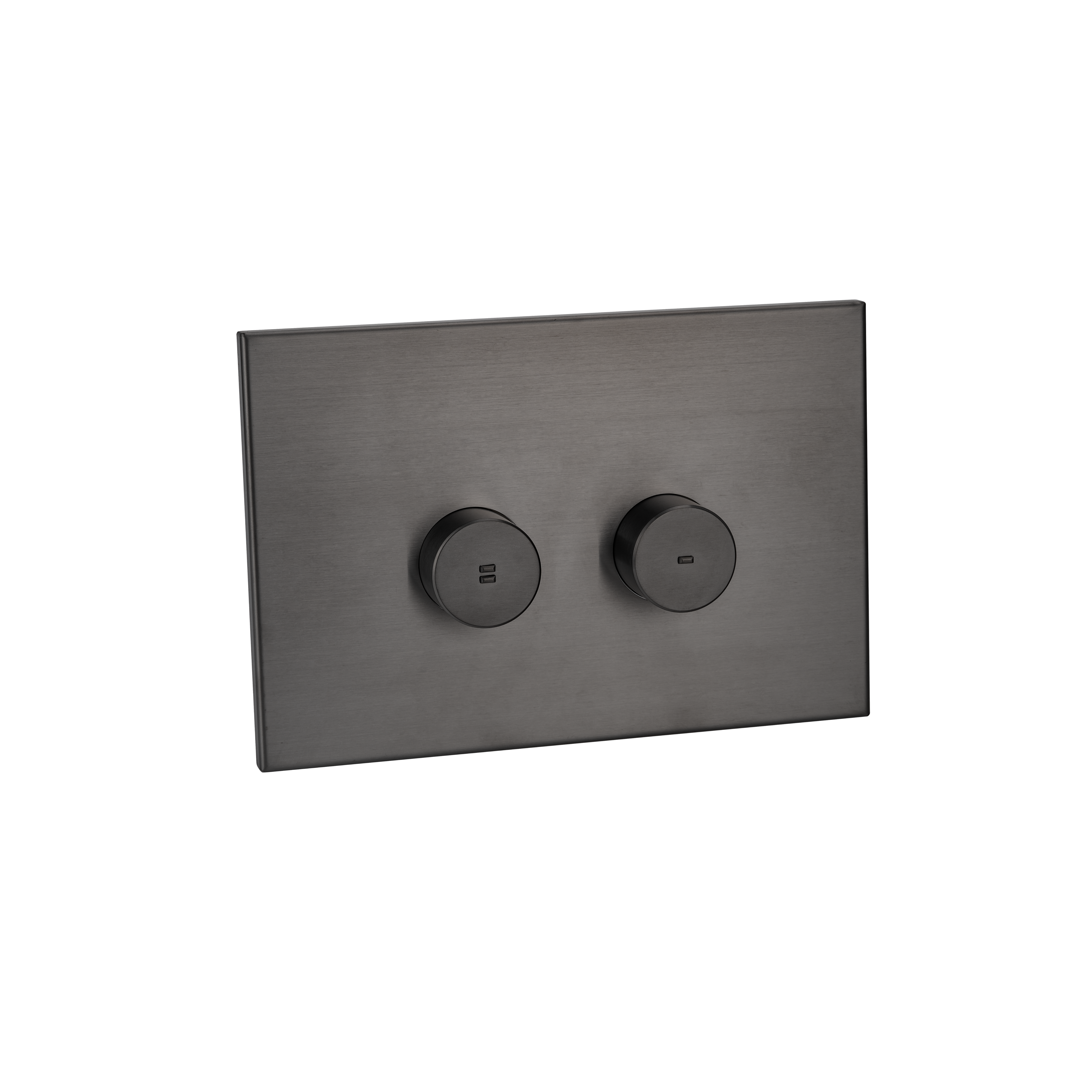Aliro Accessible Pneumatic Flush Button & In-Wall Cistern - Brushed Gunmetal