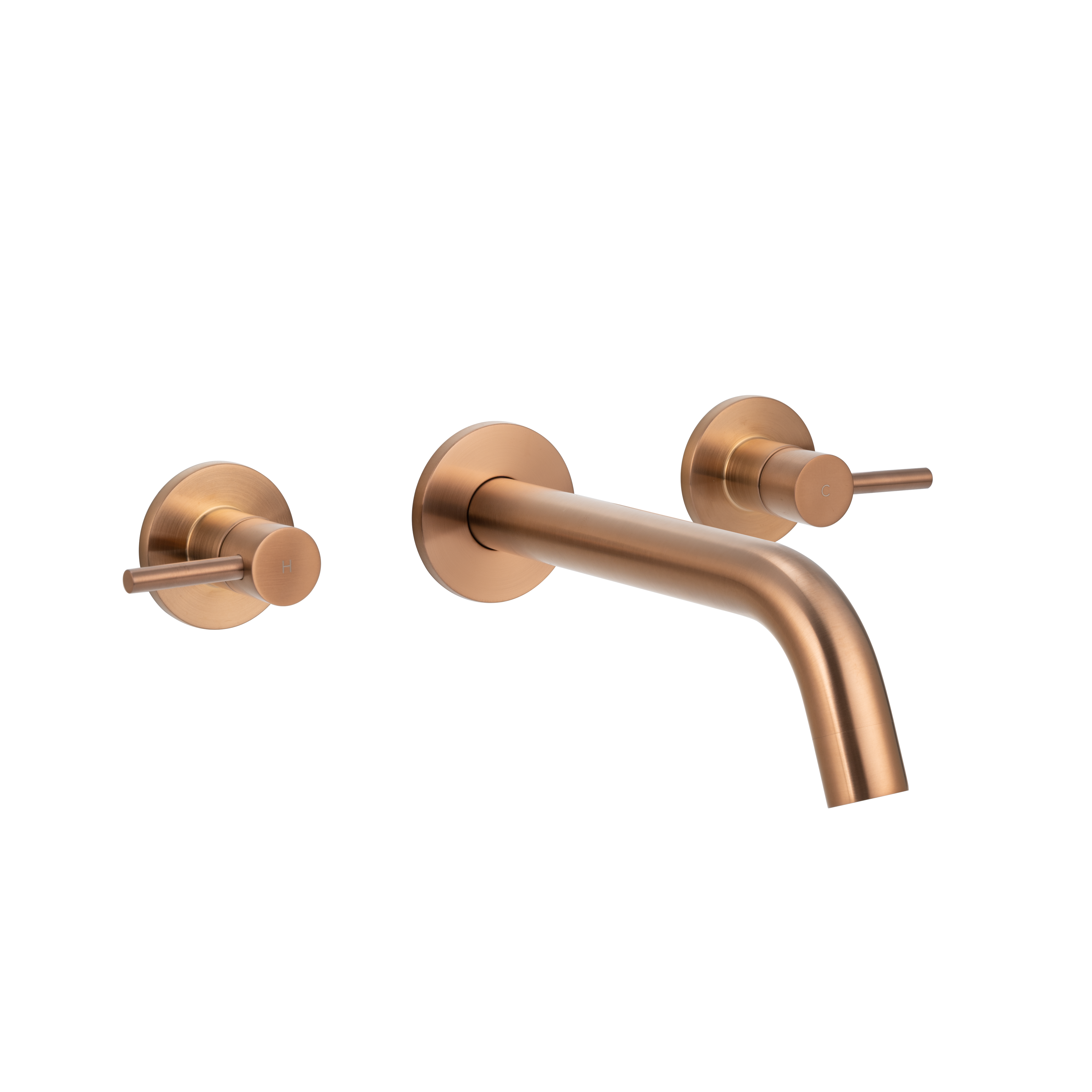 Elysian Assembly Taps & Spout Set - Brushed Copper