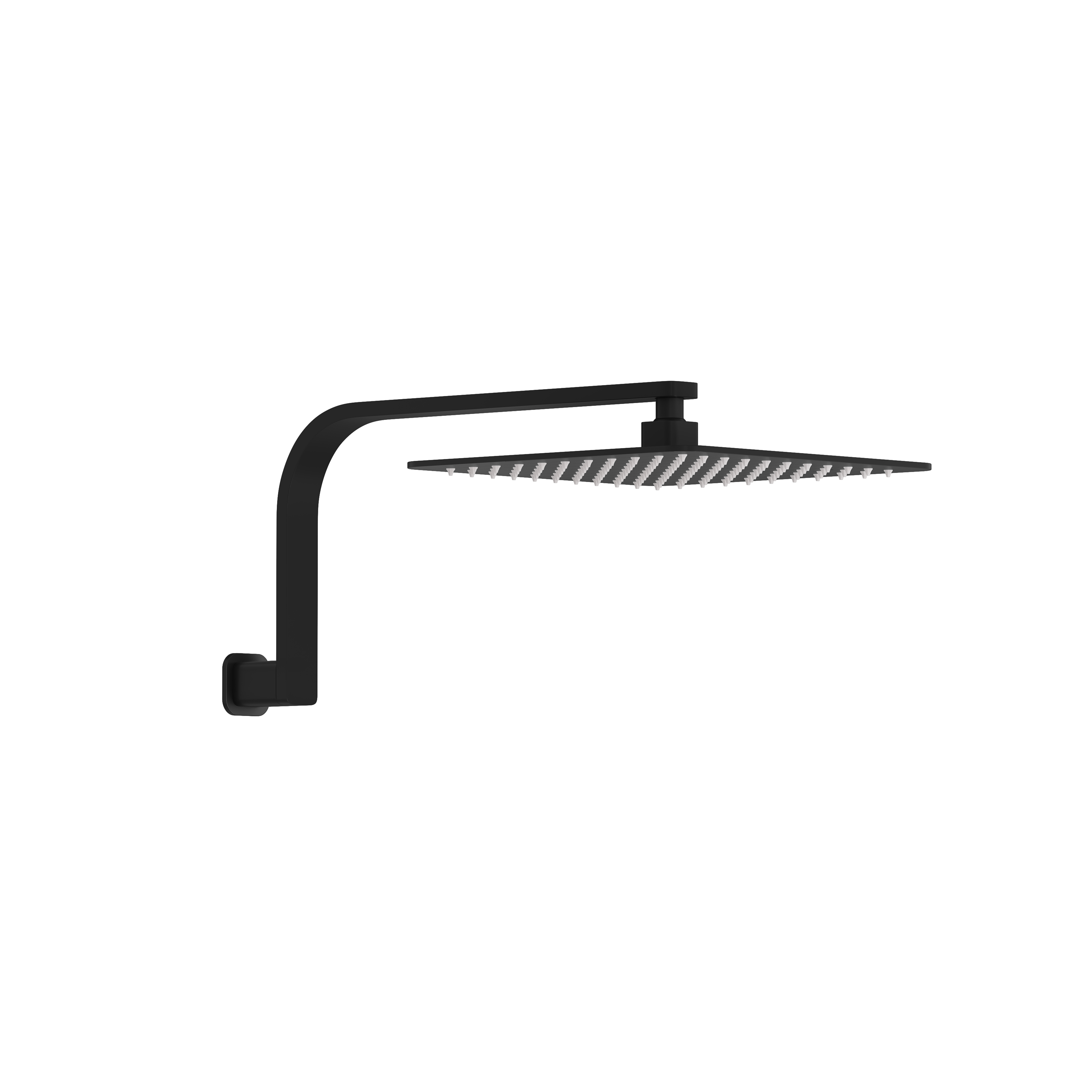 Nesso Shower Arm & Head Set - Matte Black PVD