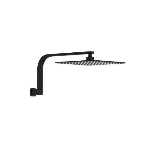 Nesso Shower Arm & Head Set UK - Matte Black PVD