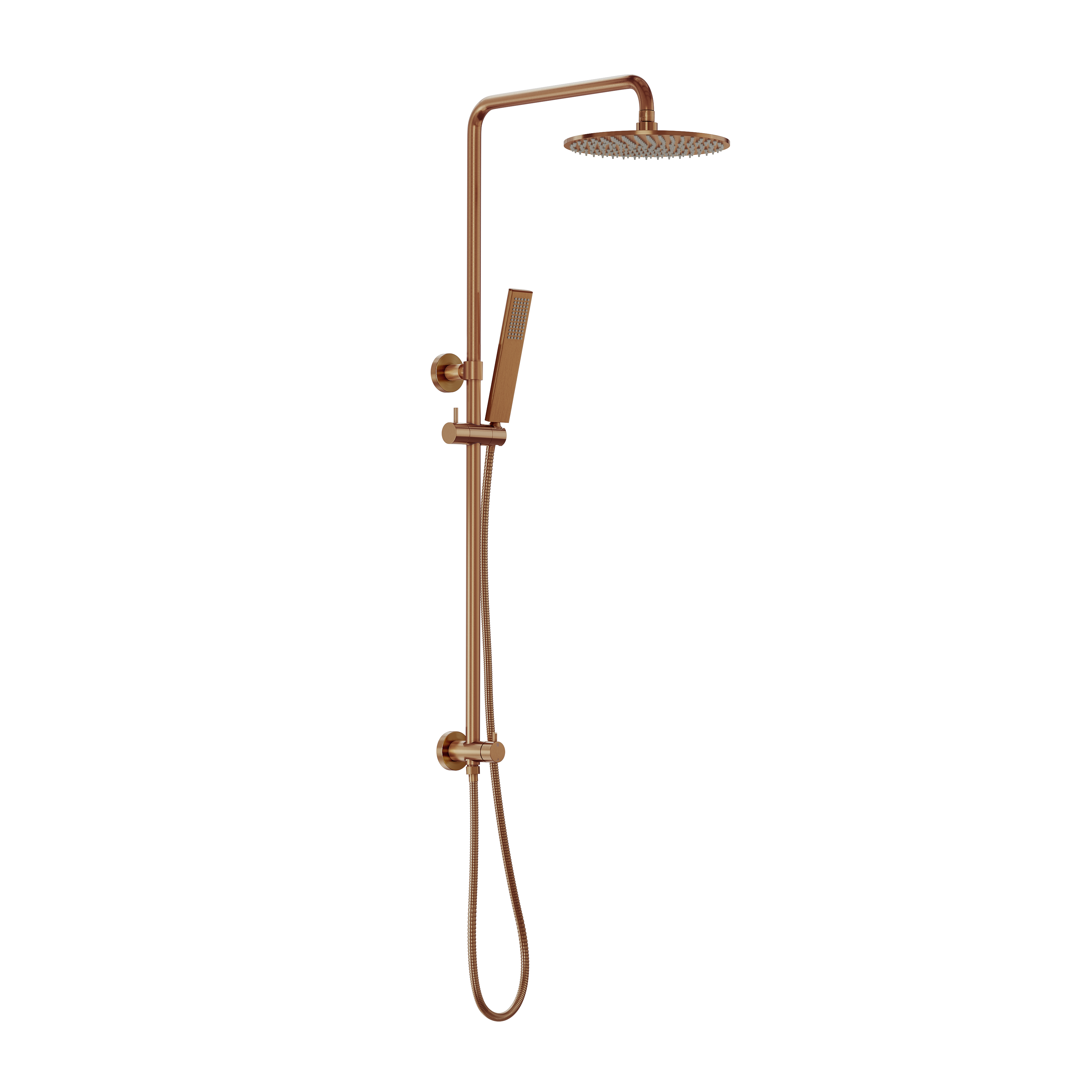 Finley Shower Rail Set - Brushed Copper