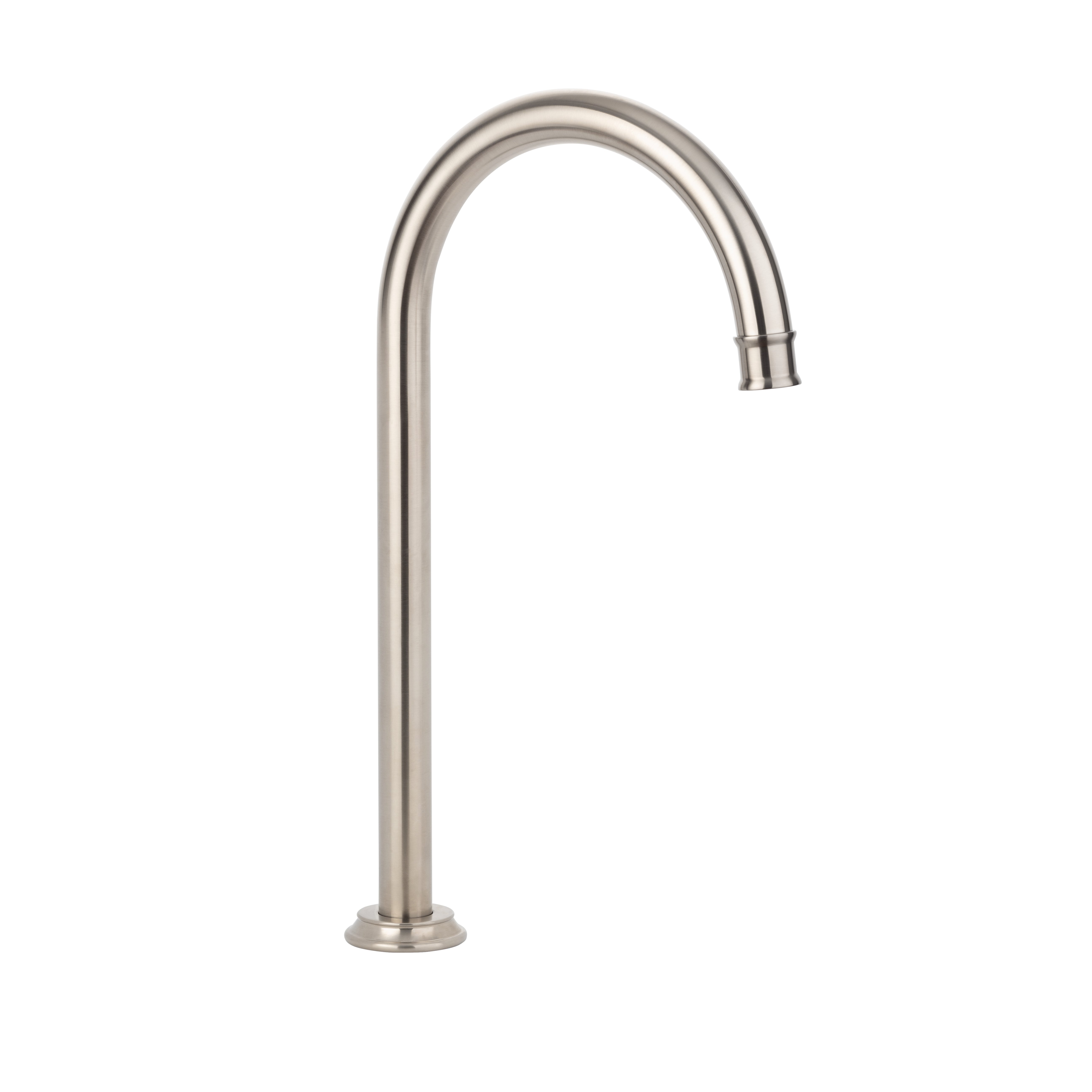 Kingsley Gooseneck Swivel Hob Spout - Brushed Nickel