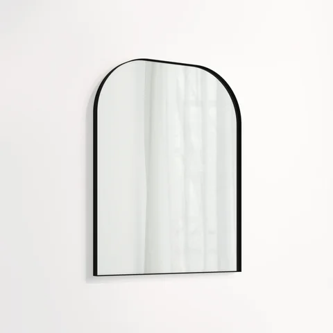 Arch Wall Mirror 600 x 750mm - Matte Black