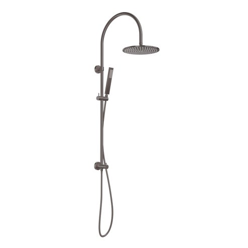 Elysian Gooseneck Shower Rail Set - Brushed Gunmetal