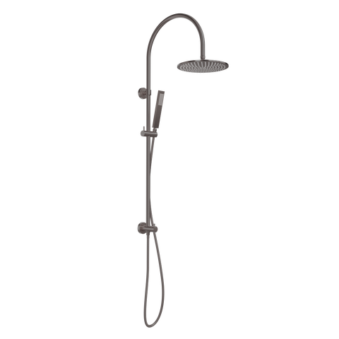 Elysian Gooseneck - Shower Rail Set - Brushed Gunmetal