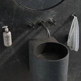 Side Angle Atelis Wall Mounted Basin Grey