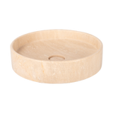Pedra Round Basin BeigeTrav Side 2