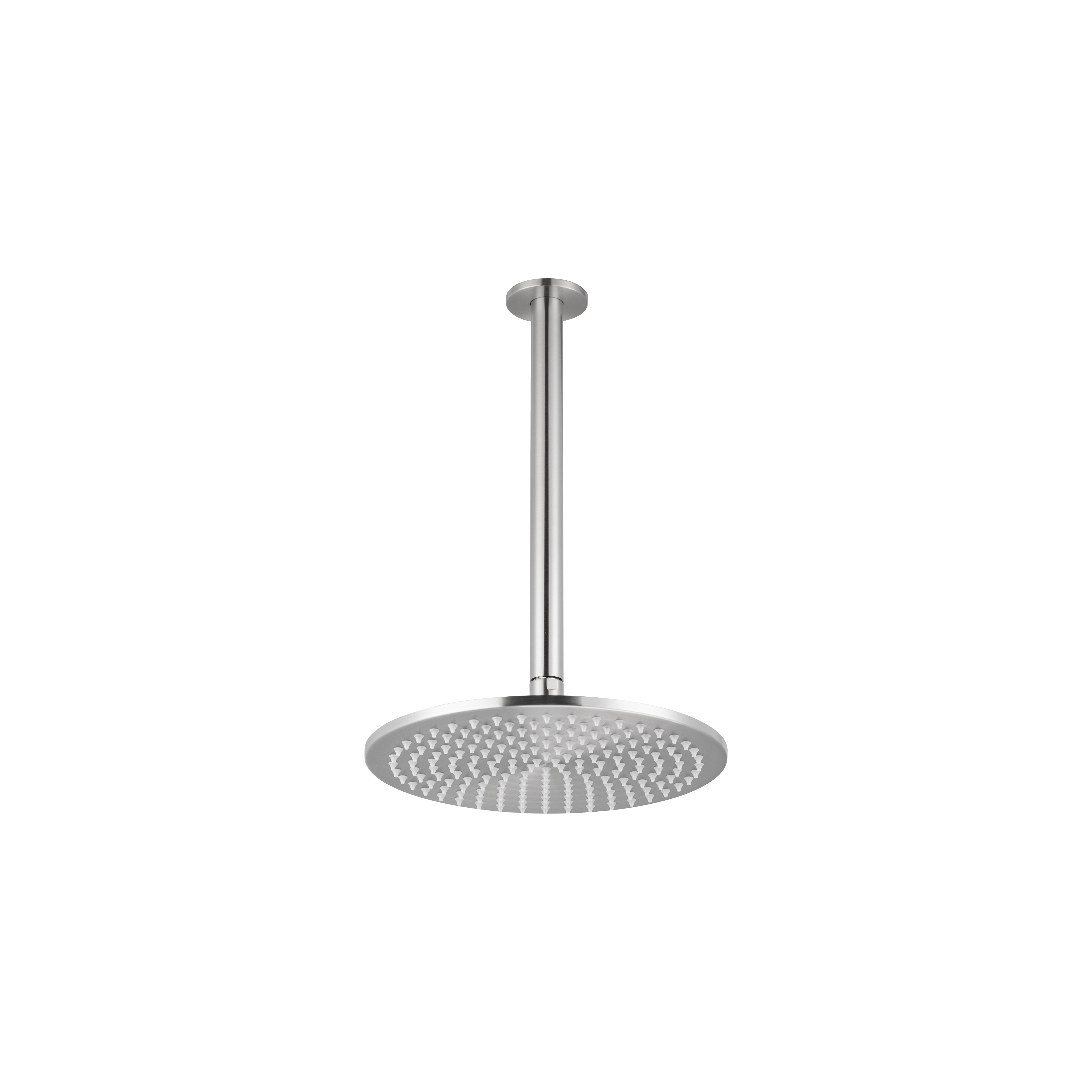 Shower Dropper Round 300mm & Head Set - Brushed Nickel