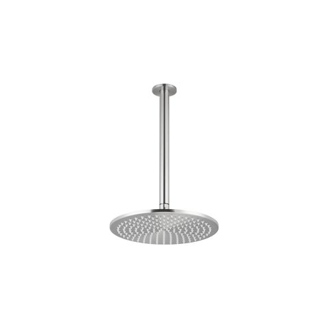 Shower Dropper Round 300mm & Head Set - Brushed Nickel