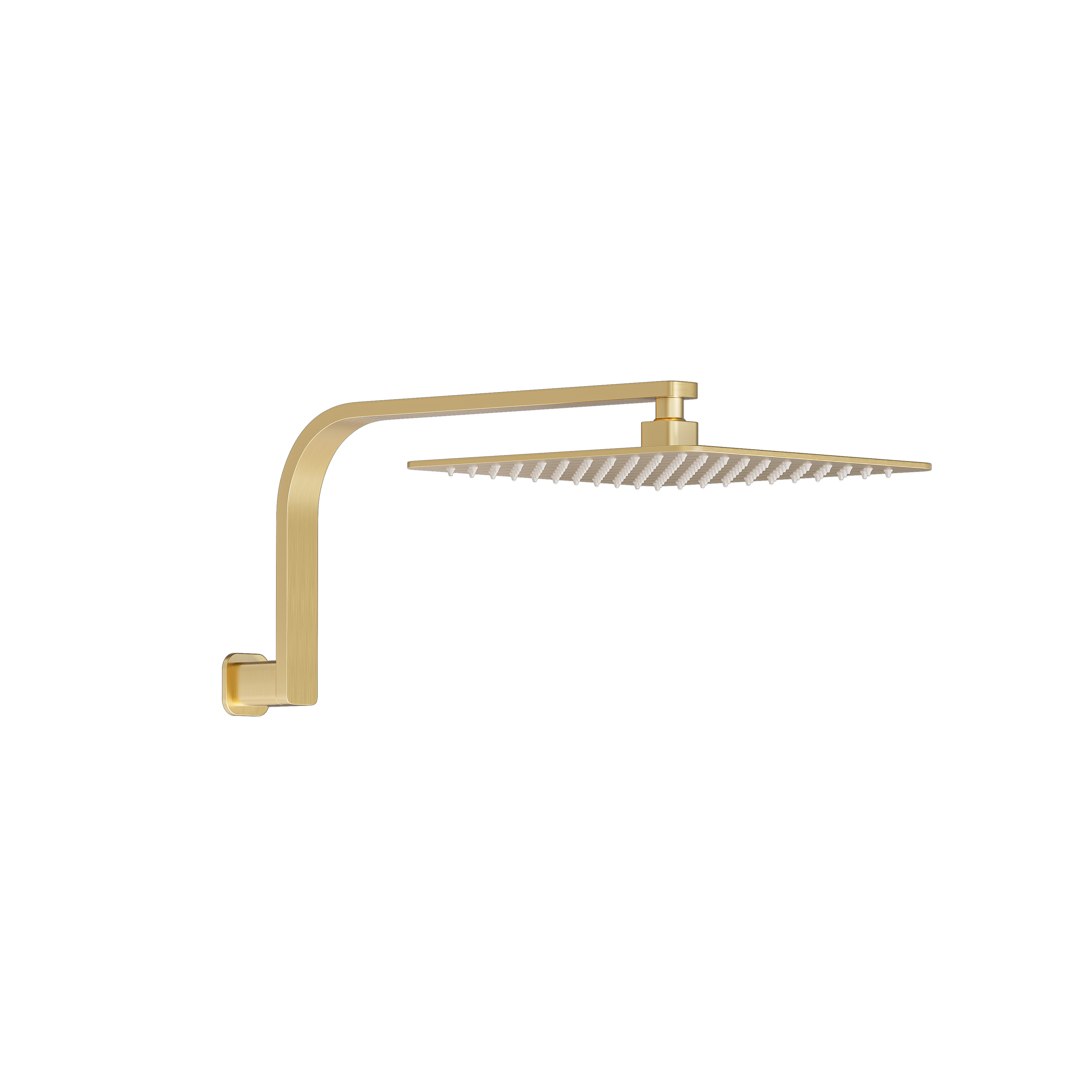 Nesso Shower Arm & Head Set - Brushed Brass