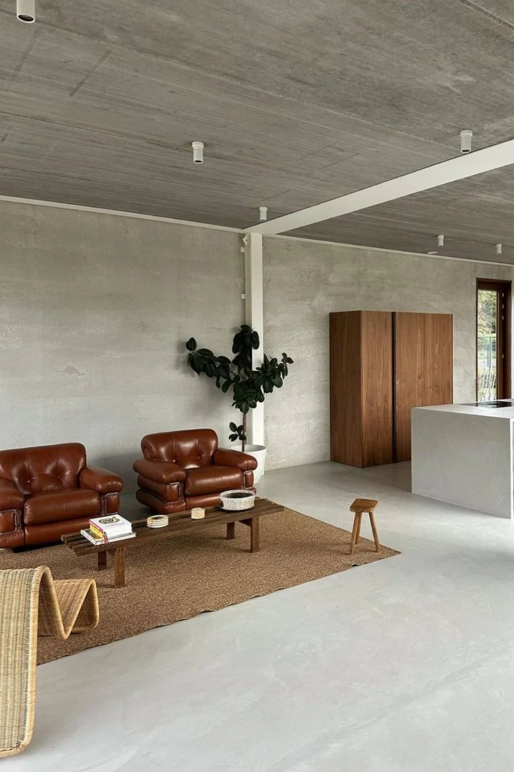 Modern Interior Design Concrete Brutalist Style 