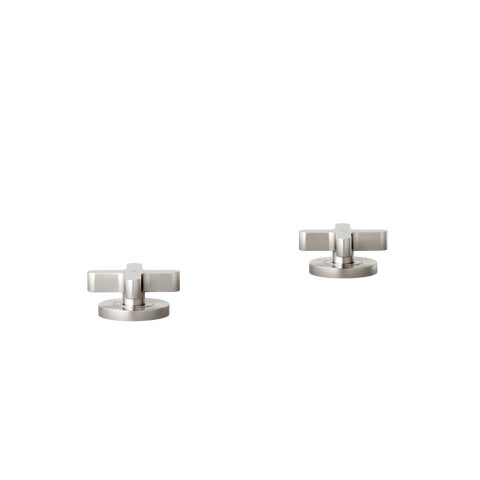 Cross Assembly Bench Mounted Taps - Brushed Nickel