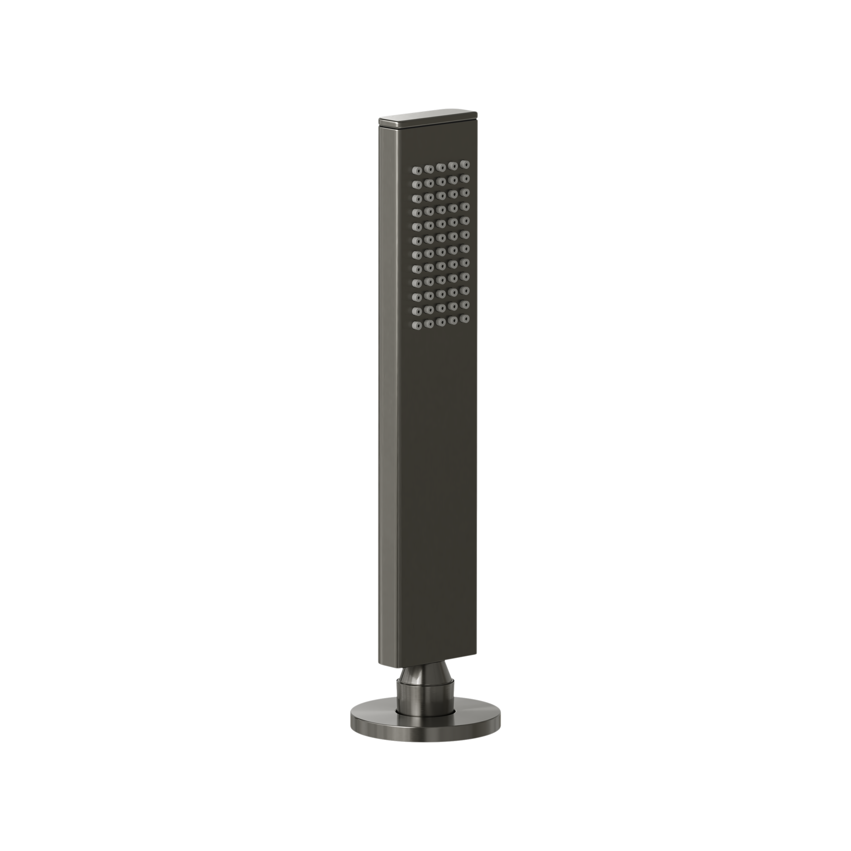 Deck Mounted Retractable Rounded Rectangle Hand Shower - Brushed Gunmetal