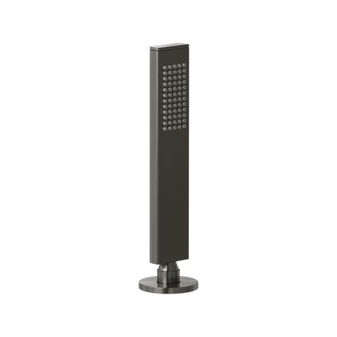 Deck Mounted Retractable Rounded Rectangle Hand Shower - Brushed Gunmetal