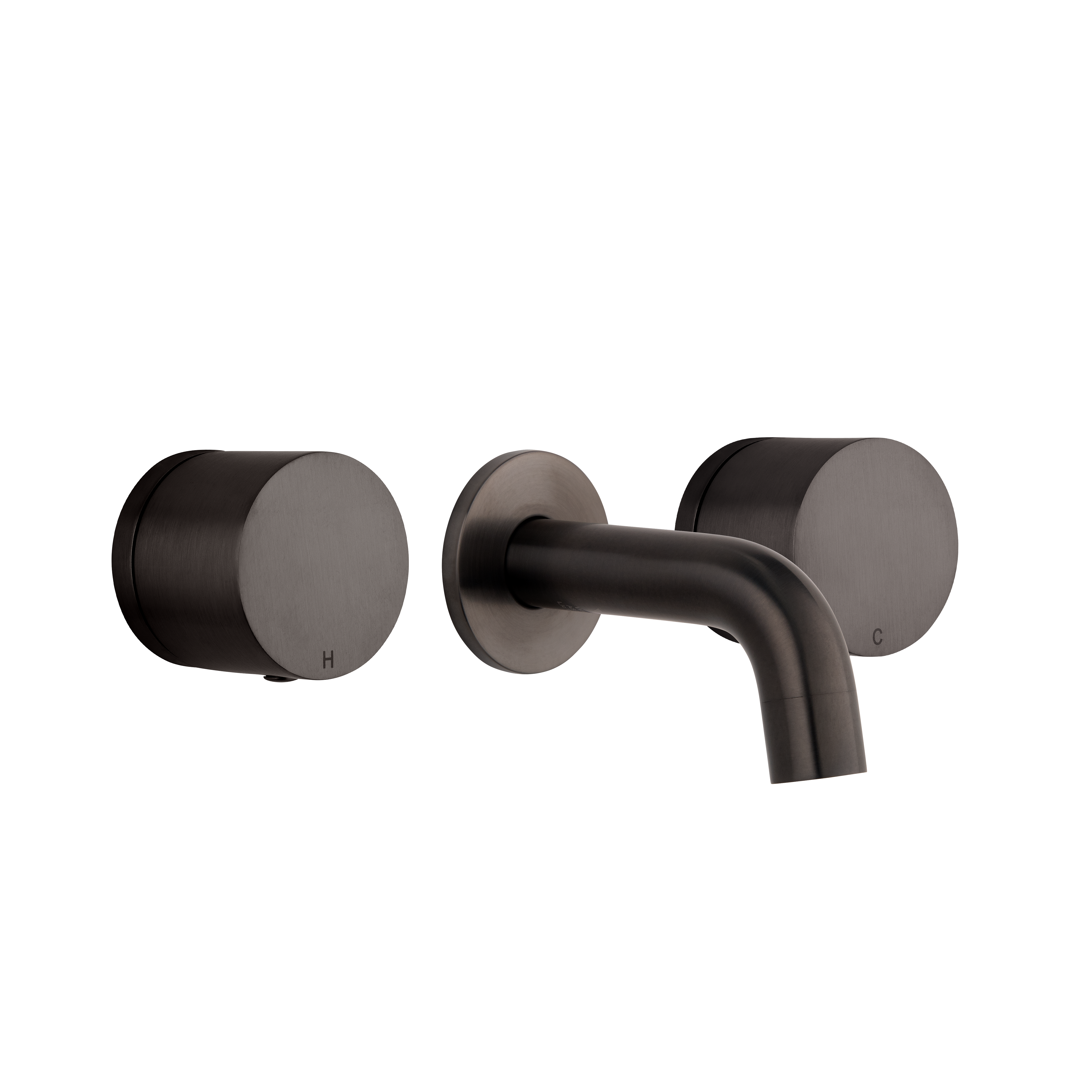Milani Assembly Taps & Mini Spout Set - Brushed Gunmetal