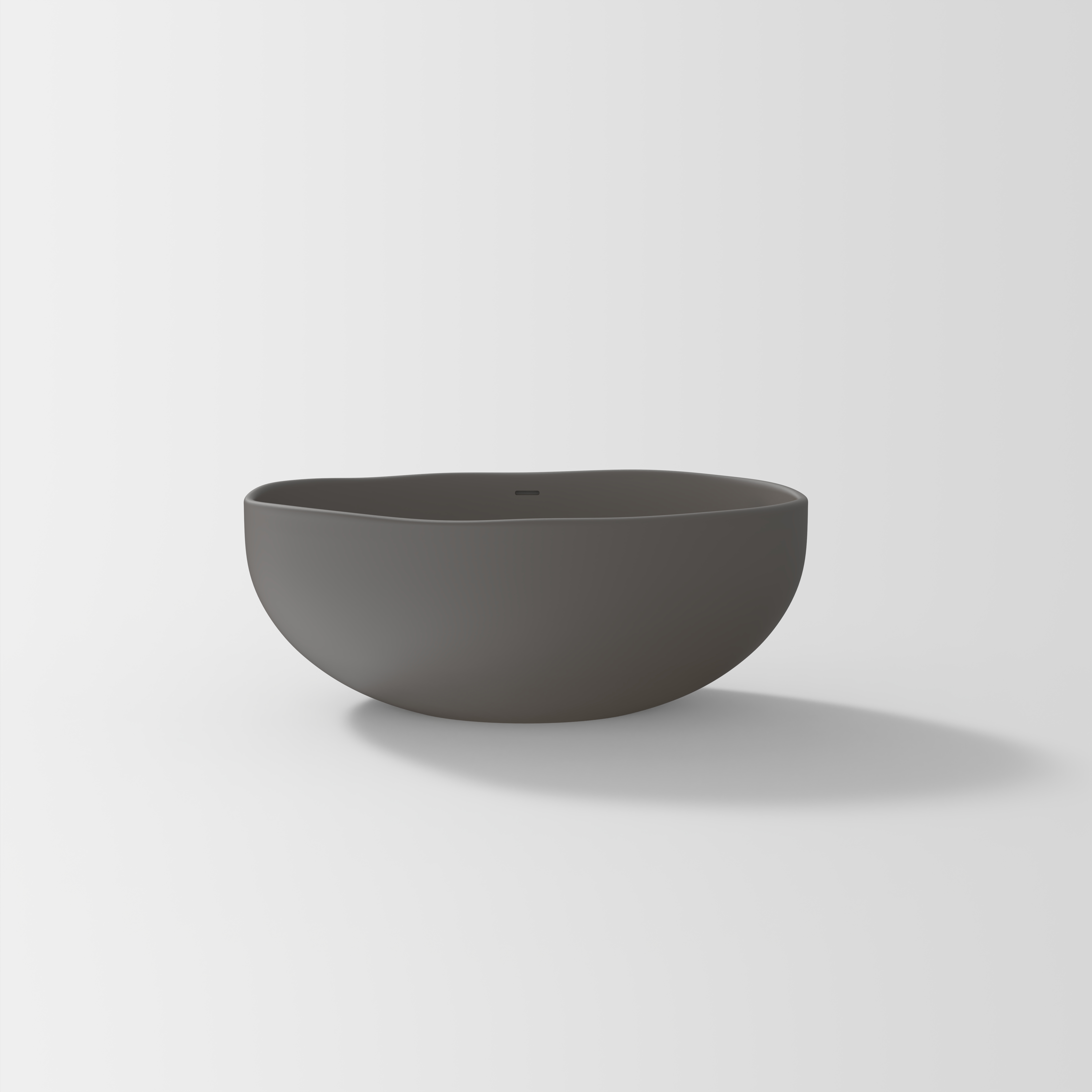 Melia Concrete Bath 1550mm - Grey (Overflow)