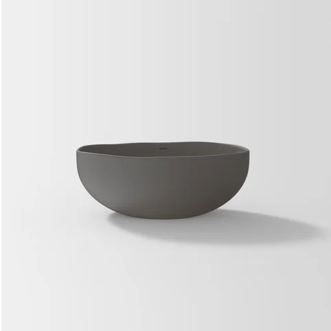 Melia Concrete Bath 1550mm - Grey (Overflow)