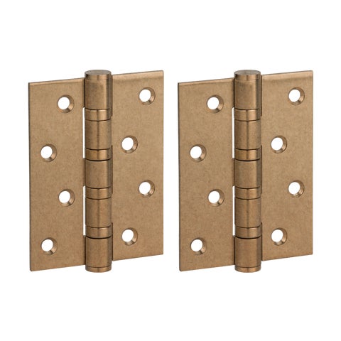 Ellis Butt Door Hinge Pair 100mm - Antique Aurum