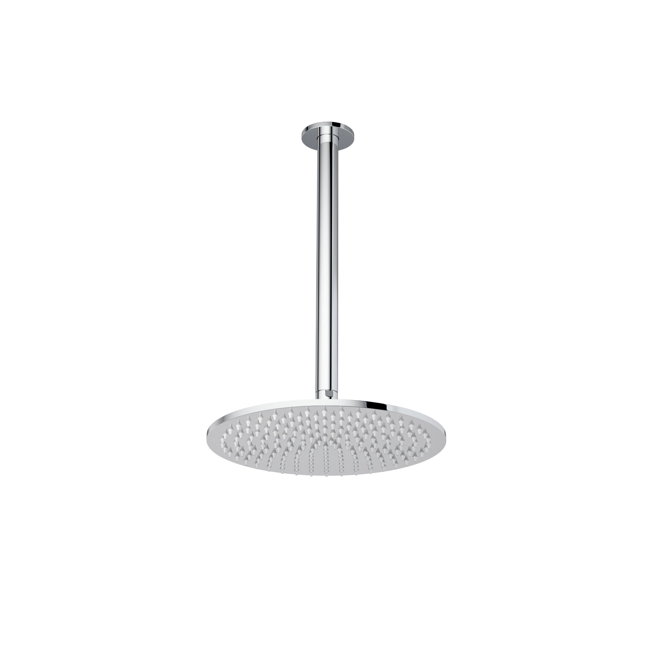 Shower Dropper Round 300mm & Head Set - Chrome
