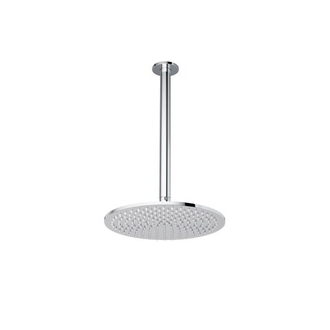 Shower Dropper Round 300mm & Head Set - Chrome