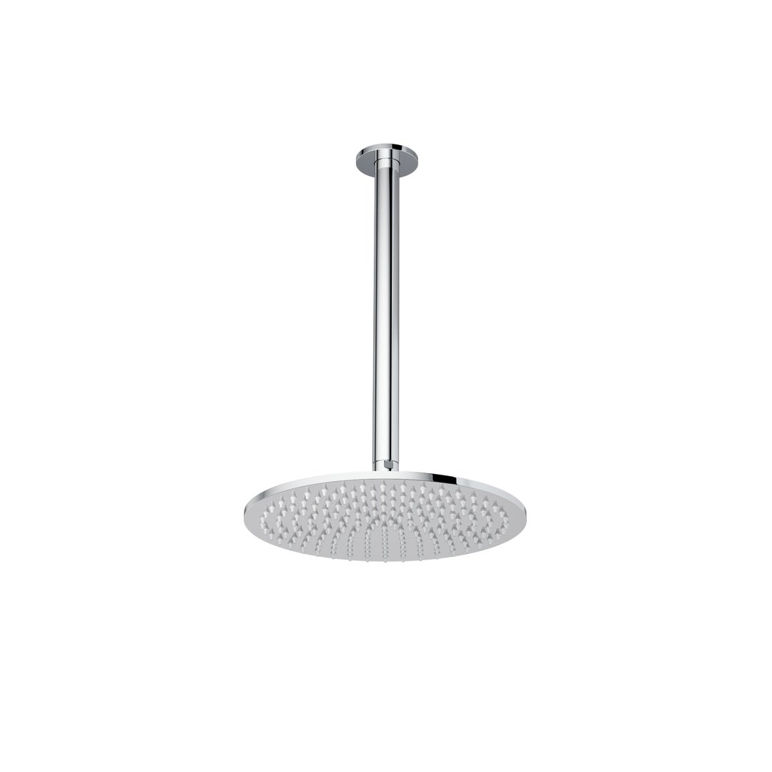Shower Dropper Round 300mm & Head Set - Chrome