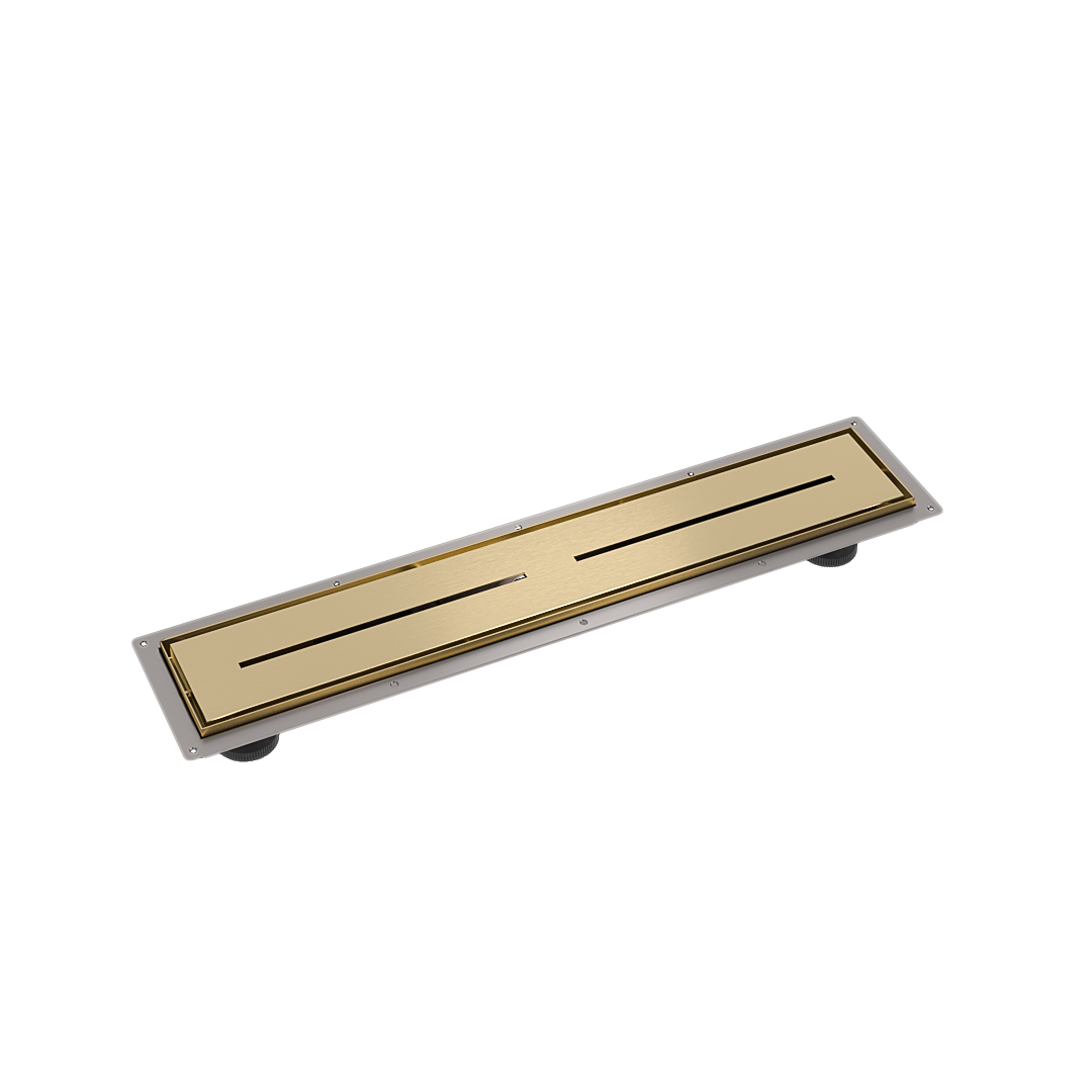 Pixi Tile Insert Shower Channel Waste - 800mm - Brushed Brass