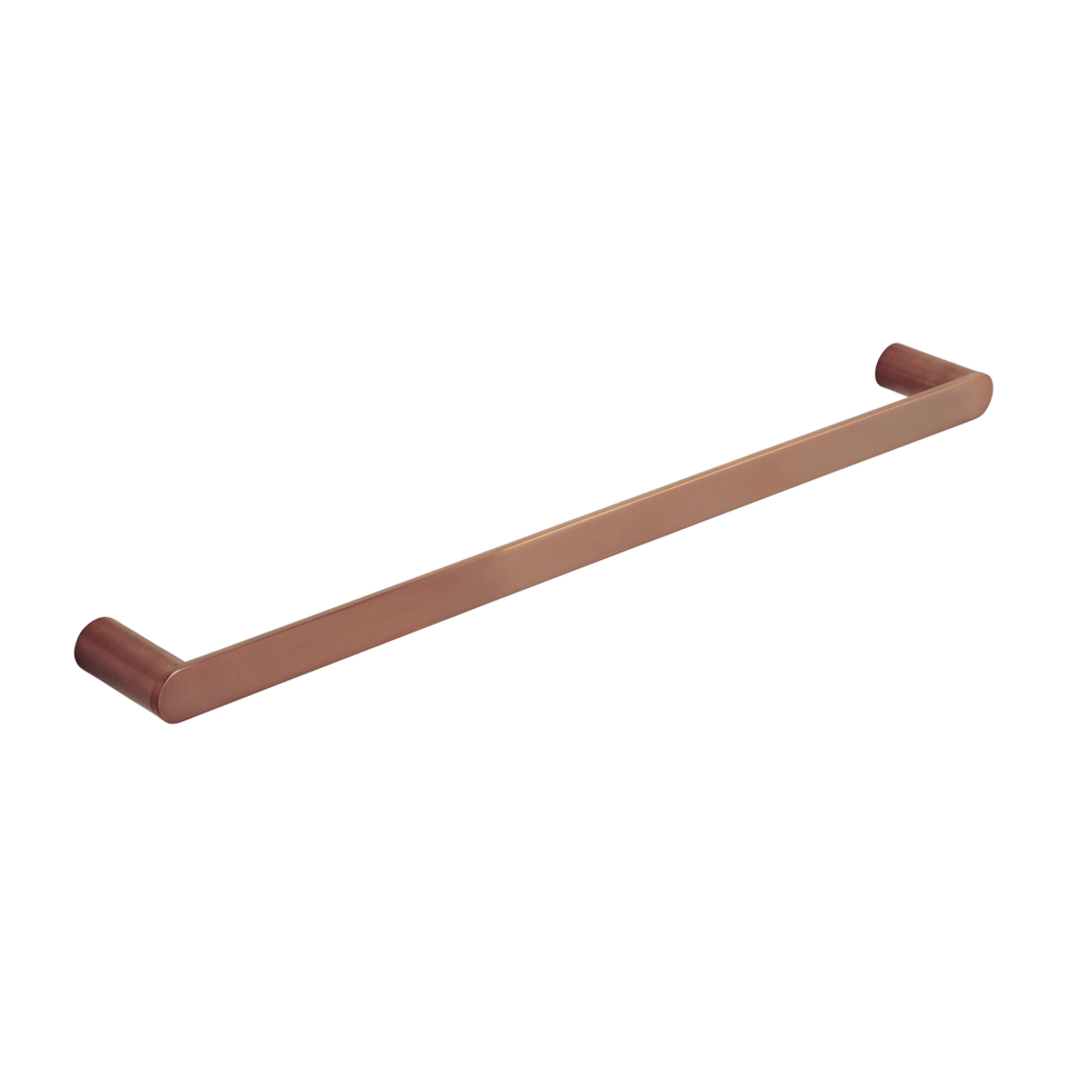 Milani Single Towel Rail 600mm - Brushed Copper