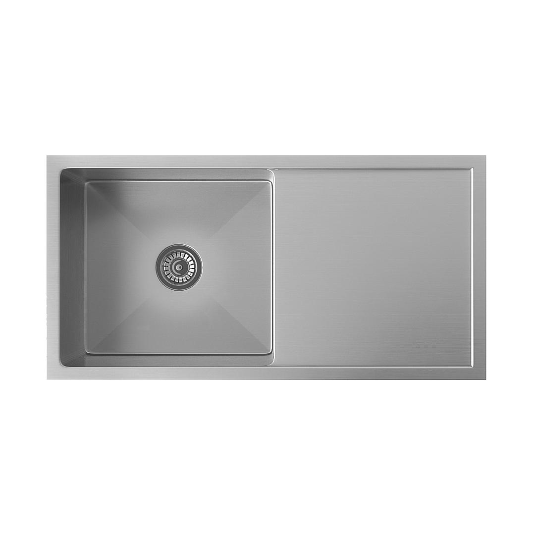 Jai Kitchen Sink Single 880mm - Stainless Steel (Overflow)