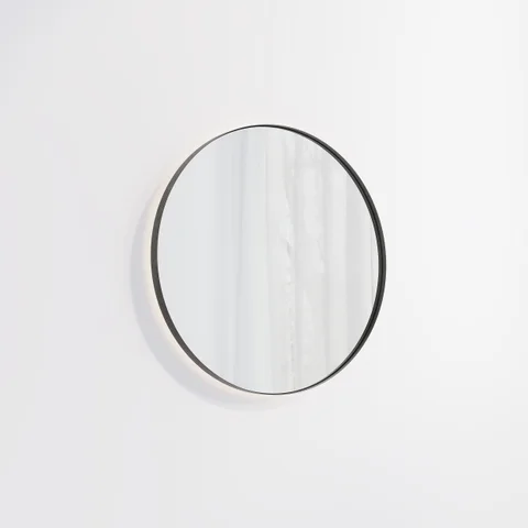 Round LED Mirror 600mm - Antique Slate