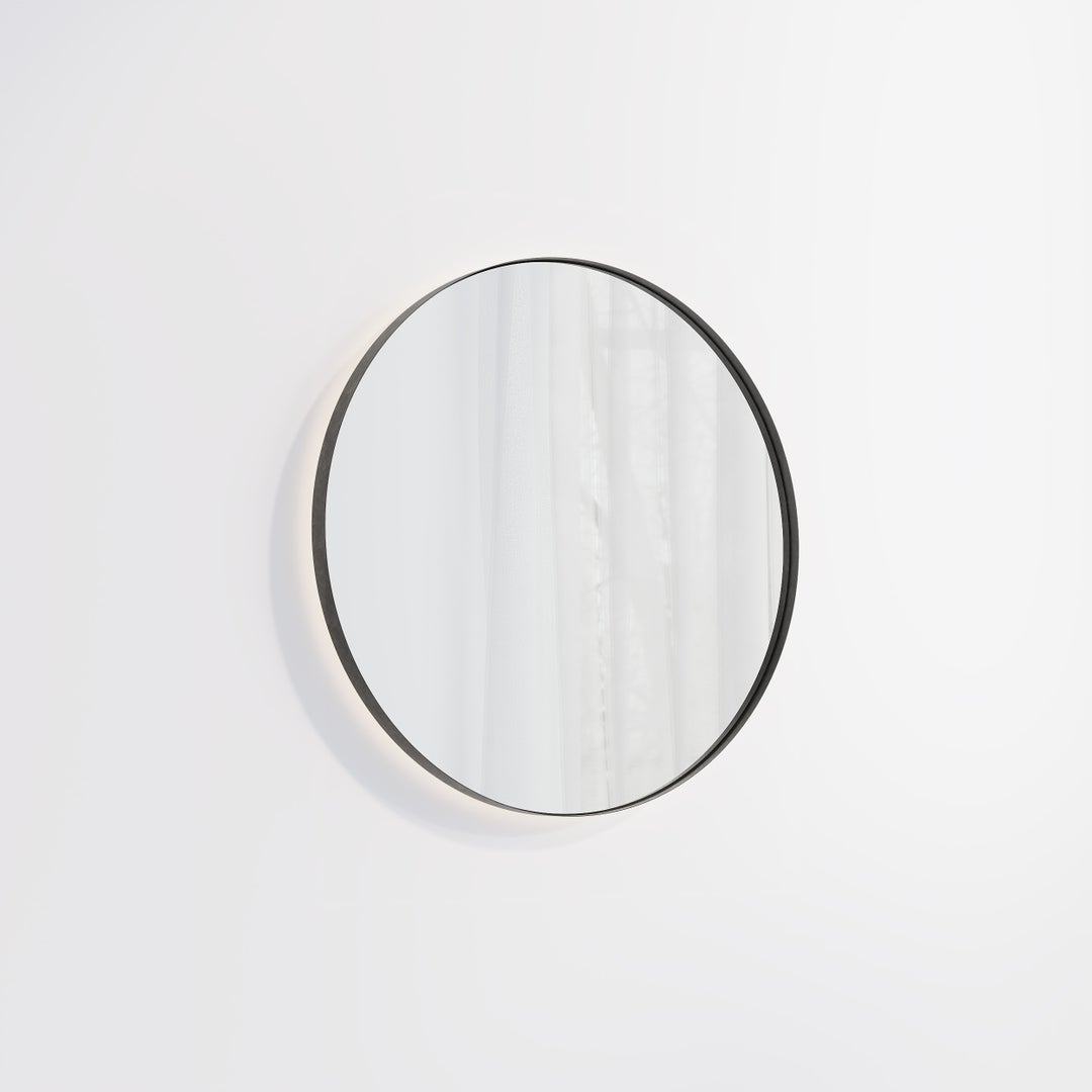 Round Mirror 600mm LED - Antique Slate