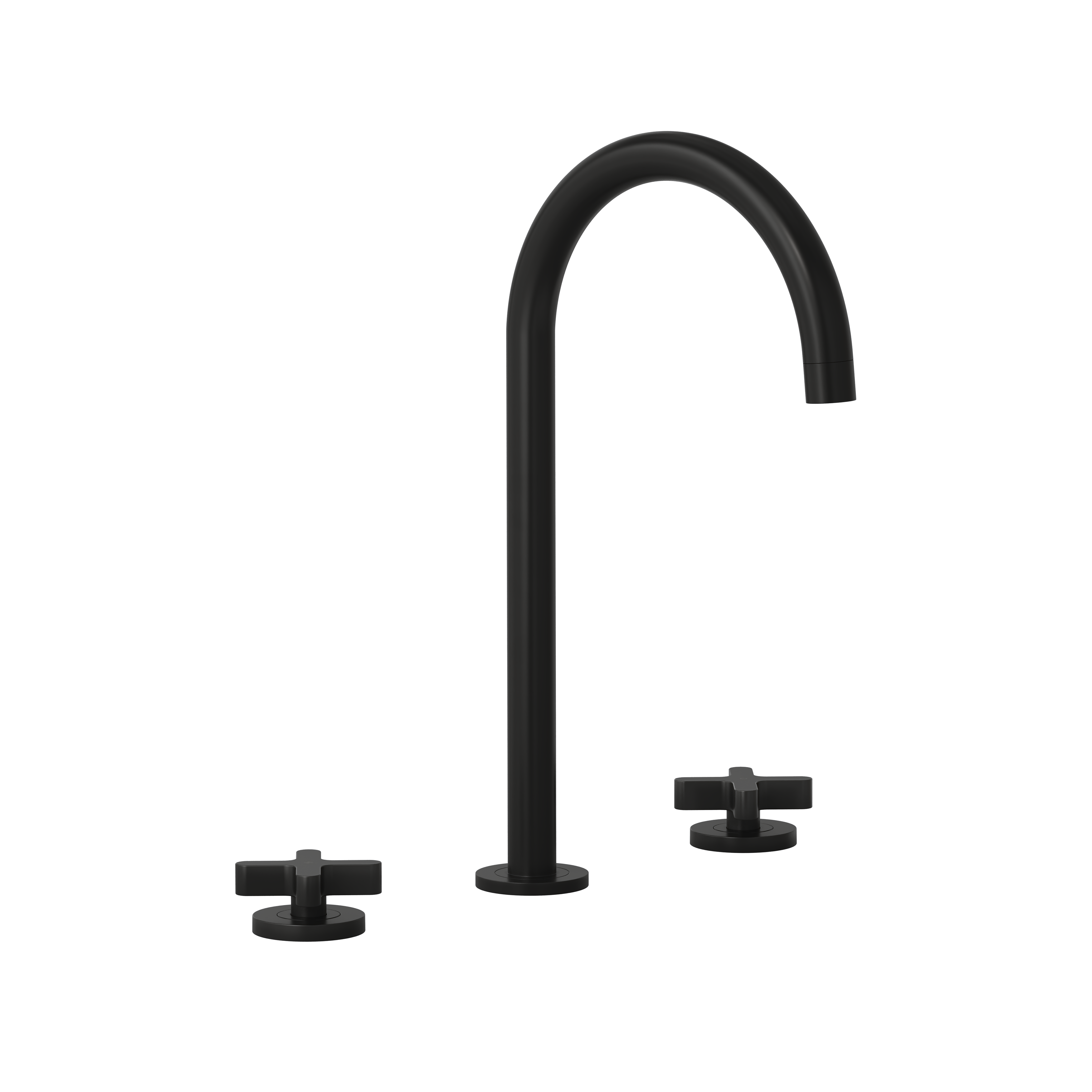 Cross Assembly Bench Mounted Set - Matte Black