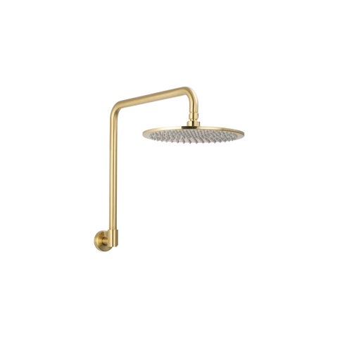 Eden Shower Arm & Head Set - Brushed Brass