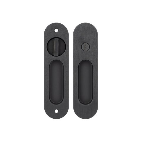 Leroy Sliding Door Privacy Set - Antique Slate