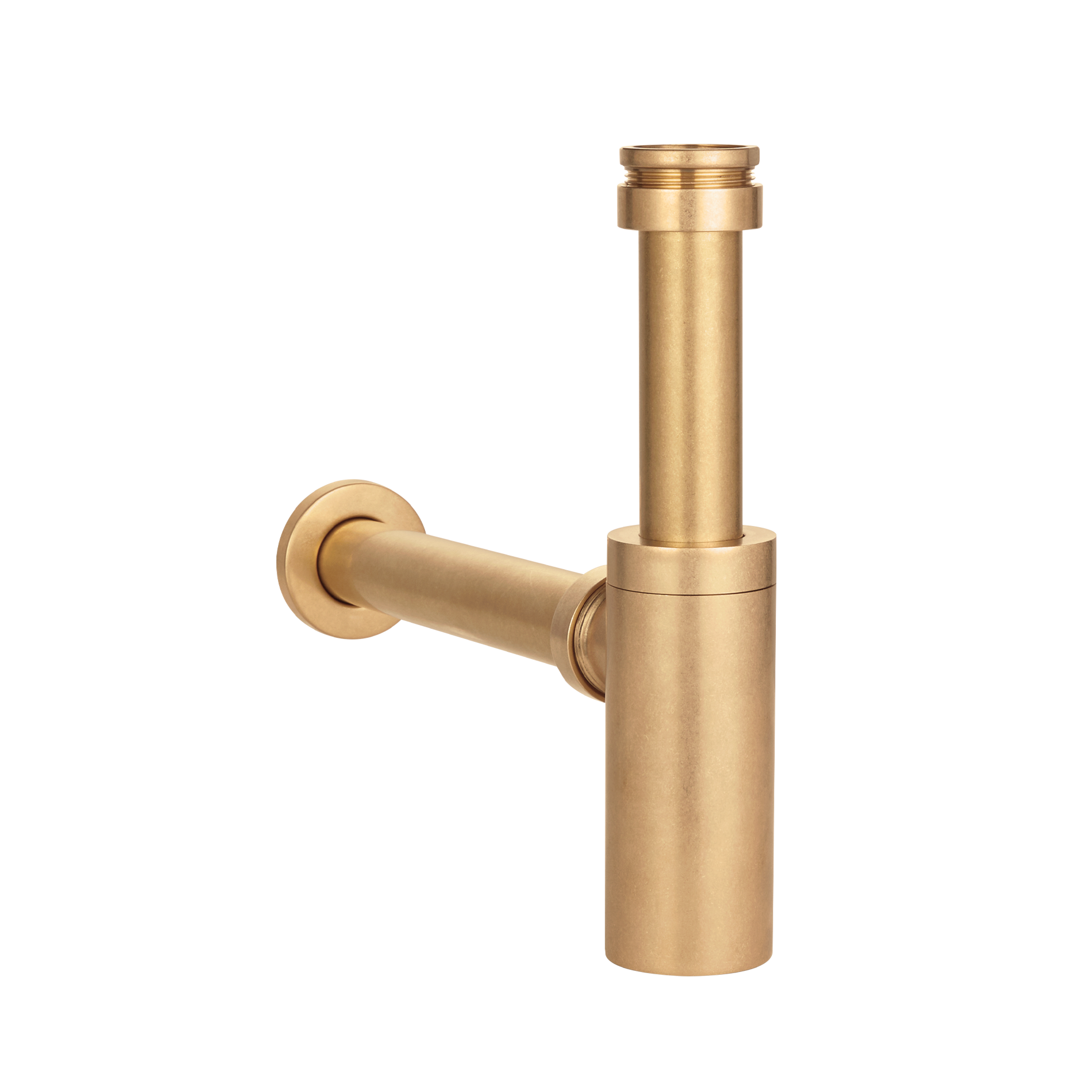 Marli Bottle Trap Round - Tumbled Aged Brass
