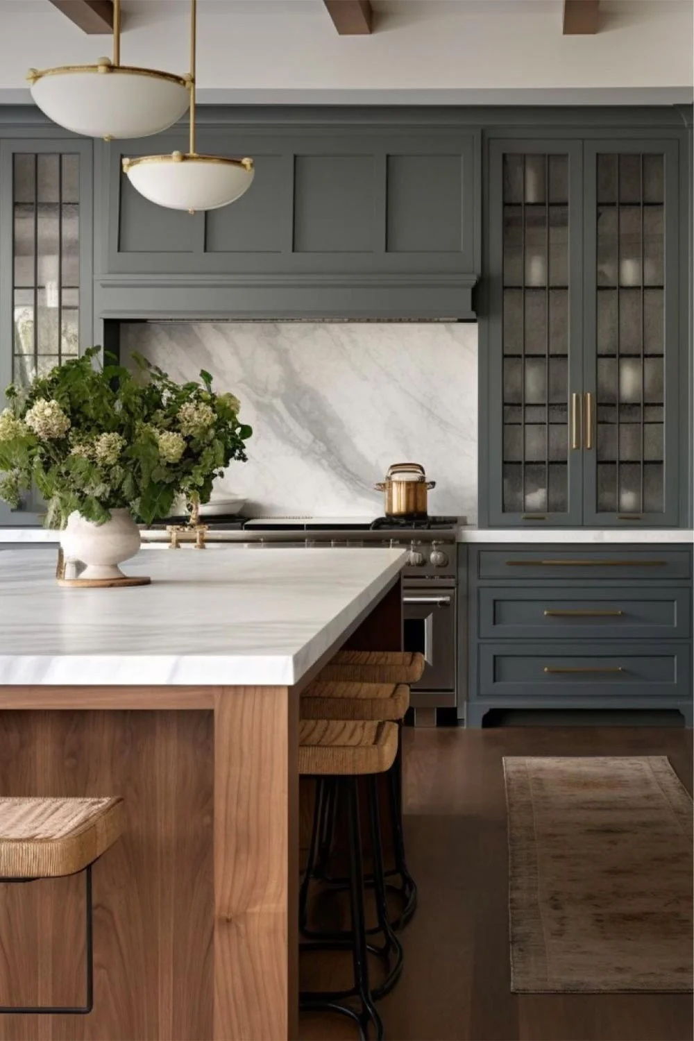 Shaker-Style-Kitchen-Grey-Blue-Cabinetry-Farmhouse-Modern