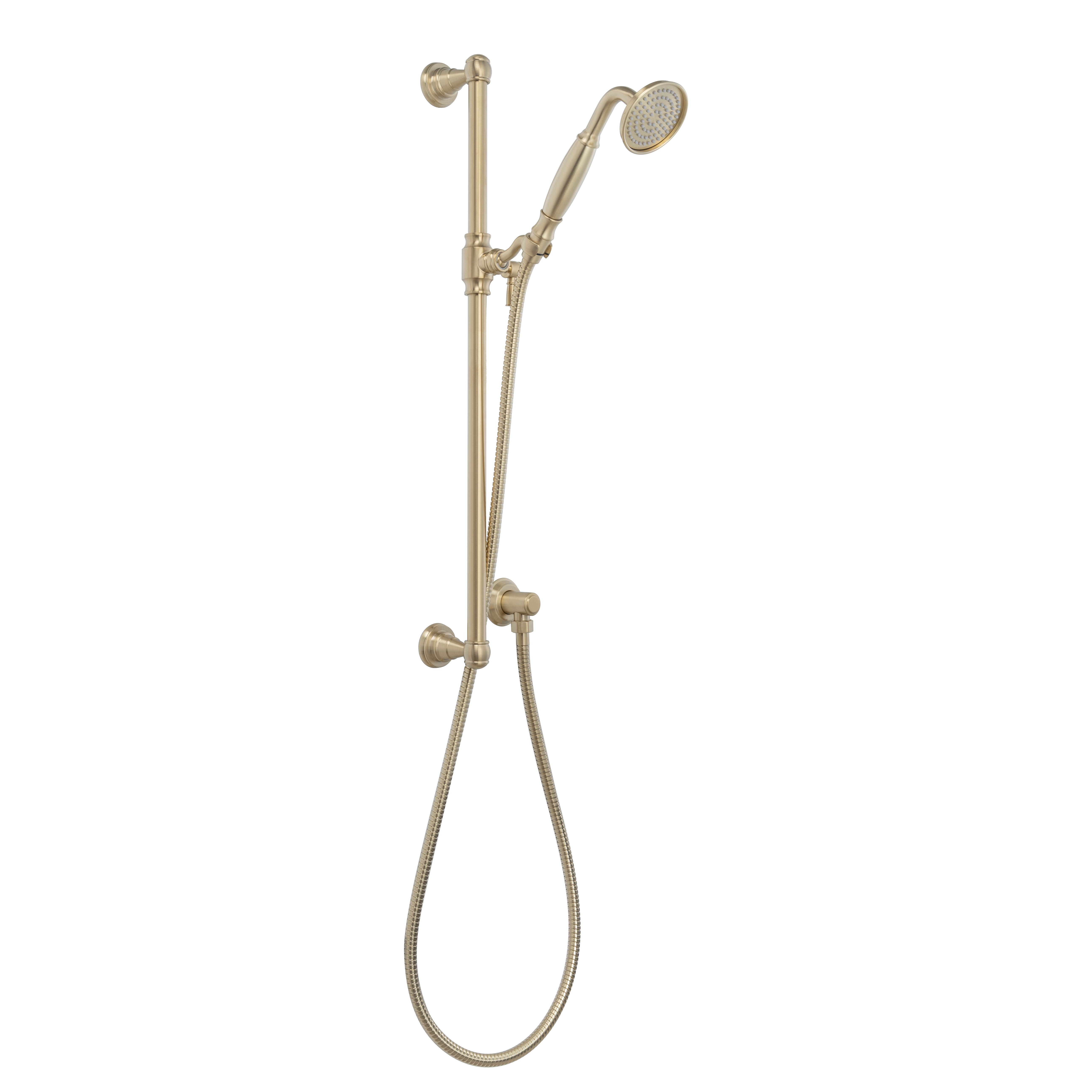 18164-Kingsley-Hand-Shower-Rail-Set Side Brushed-Brass