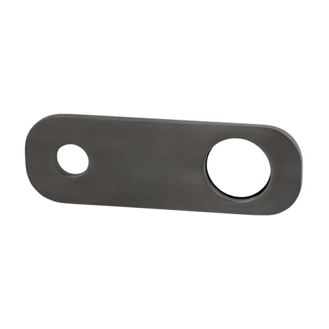 Rounded Rectangle Mixer & Spout Backplate - Brushed Gunmetal