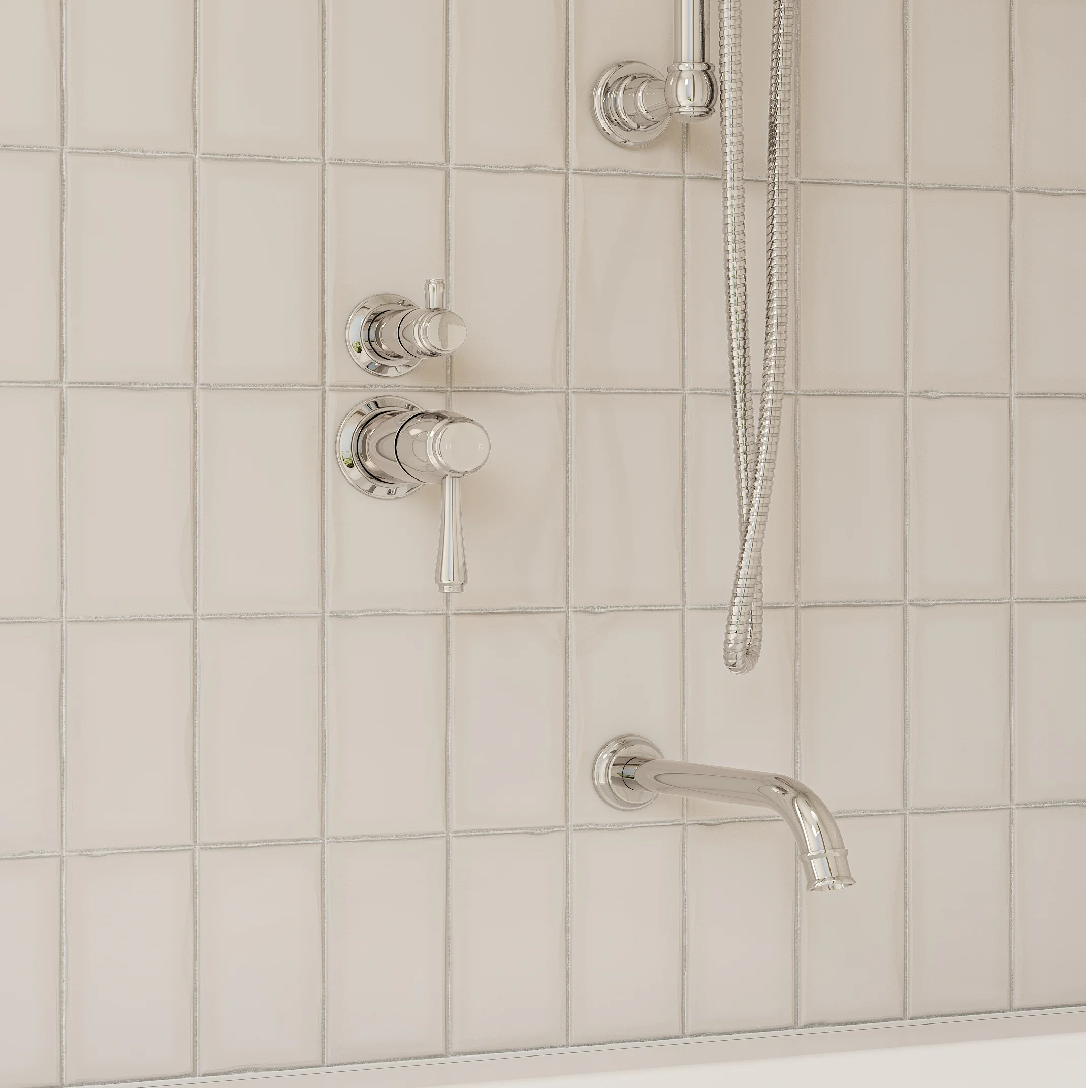 Kingsley thermostatic diverter 2-3 way insetting CloseUp PSS