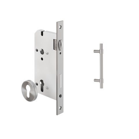 Modi Adjustable Entry Door Pull & Lock Set 300mm - Stainless Steel