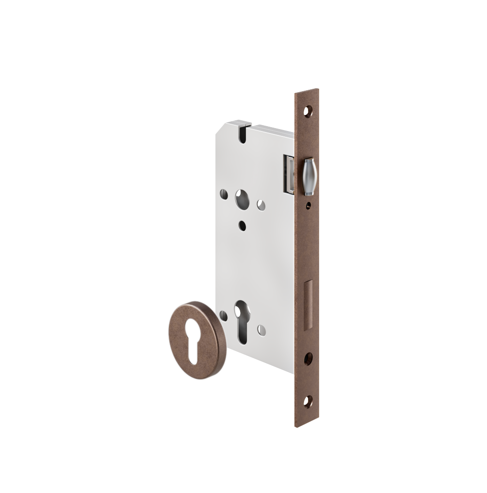Roller%20Mortice%20Lock Backplate View01 Bronze