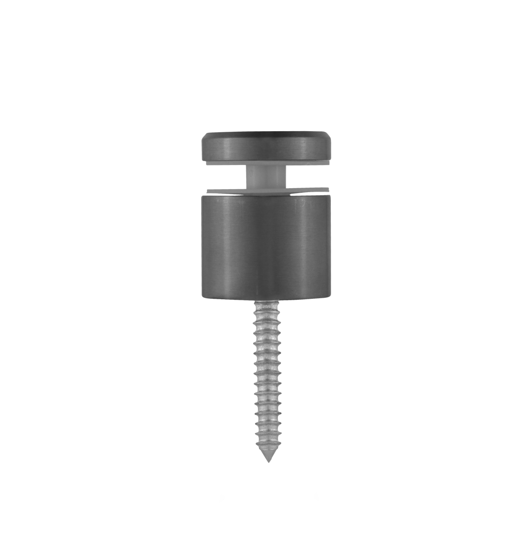 Kenley Glass Standoff - Brushed Gunmetal - Feature