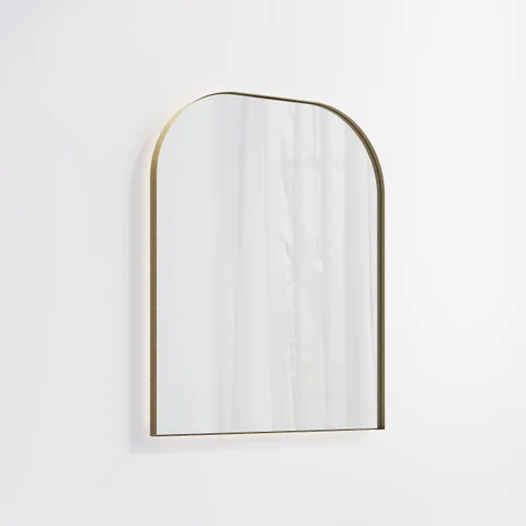 Arch Wall LED Mirror 600 x 750mm - Antique Aurum