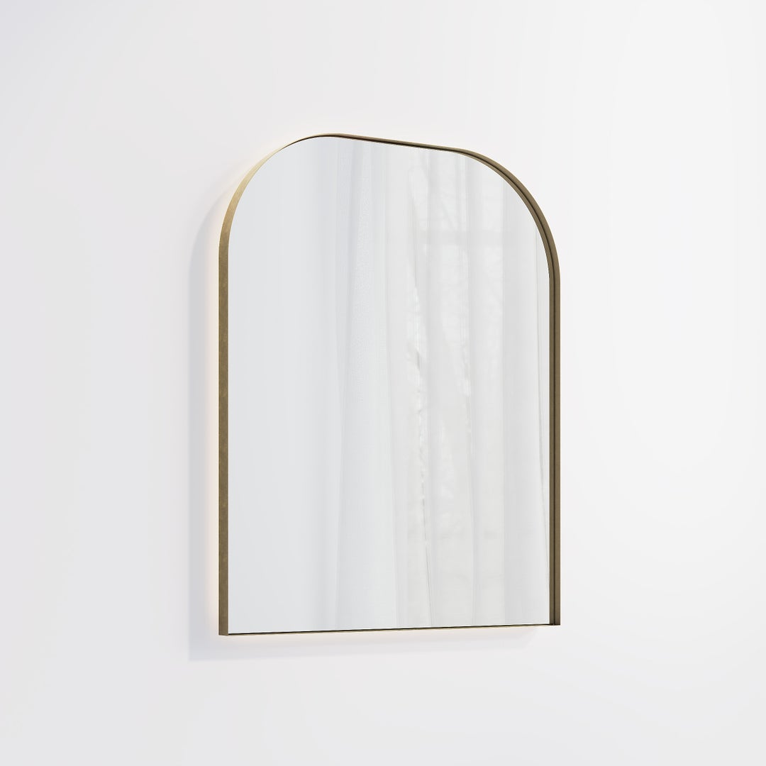 Arch Wall Mirror LED 600 x 750mm - Antique Aurum