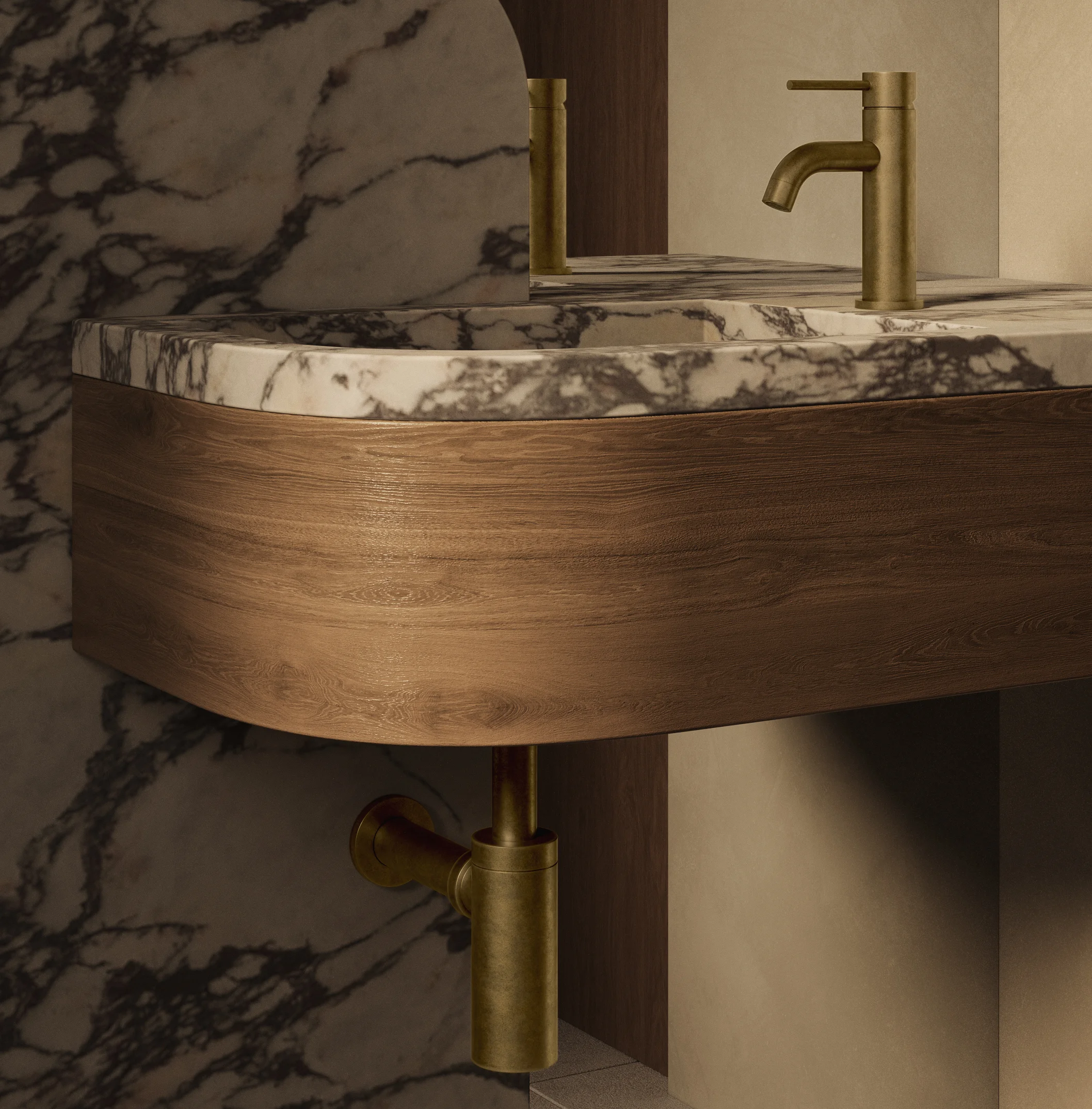 Antique Powder%20Room Vanity-Elysian%20Basin%20Mixer Aurum